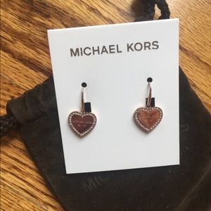 Michael Kors gold heart earrings